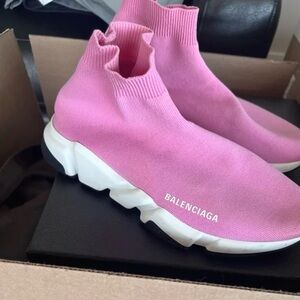 Balenciaga Women's Pink Sock Sneakers